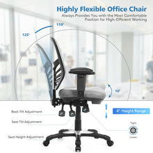 Load image into Gallery viewer, Ergonomic Mesh Office Chair with Adjustable Back Height and Armrests-Gray
