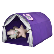 Load image into Gallery viewer, Kids Galaxy Starry Sky Dream Portable Play Tent with Double Net Curtain-Purple
