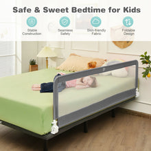 Load image into Gallery viewer, 71 Inch Extra Long Swing Down Bed Guardrail with Safety Straps-Gray
