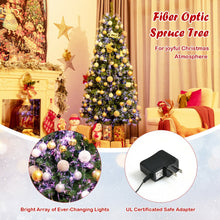 Load image into Gallery viewer, Pre-lit Multi-Colored Fiber Optic Spruce Artificial Christmas Tree-7 Feet
