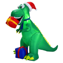 Load image into Gallery viewer, 6 Feet Christmas Inflatable Dinosaur for Indoor and Outdoor
