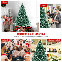 Load image into Gallery viewer, Snowy Hinged Artificial Christmas Tree with Realistic Tips and Metal Stand-6 ft
