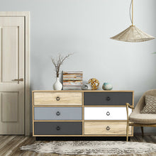 Load image into Gallery viewer, 6 Drawer Double Dresser Accent Storage Tower for Bedroom Hallway Entryway
