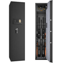 Load image into Gallery viewer, Large Rifle Safe Quick Access 5-Gun Storage Cabinet with Pistol Lock Box
