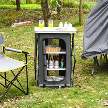 Load image into Gallery viewer, Folding Pop-Up Cupboard Compact Camping Storage Cabinet with Bag-M
