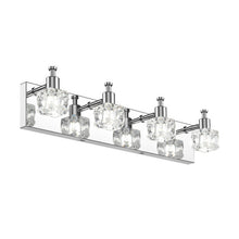 Load image into Gallery viewer, 4-Lights Modern Bathroom Vanity Light Crystal Wall Sconce Bathroom Light Fixture
