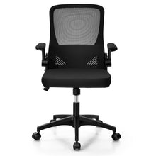 Load image into Gallery viewer, Swivel Mesh Office Chair with Foldable Backrest and Flip-Up Arms-Black

