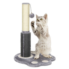 Load image into Gallery viewer, 20.5 inch Tall Cat Scratching Post Claw Scratcher with Sisal Rope and Plush Ball-Gray
