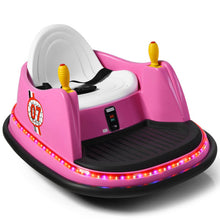 Load image into Gallery viewer, 6V Kids Ride On Bumper Car Vehicle 360-degree Spin Race Toy with Remote Control-Pink
