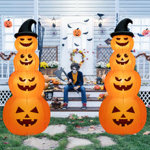 Load image into Gallery viewer, 8 Feet Inflatable Halloween Pumpkins Stack with Built-in LED Lights
