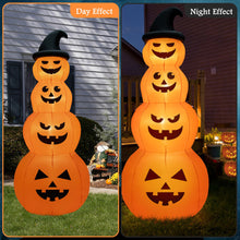 Load image into Gallery viewer, 8 Feet Inflatable Halloween Pumpkins Stack with Built-in LED Lights
