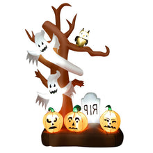 Load image into Gallery viewer, 8 Feet Inflatable Halloween Dead Tree Blow Up Ghost with Built-in LED Lights
