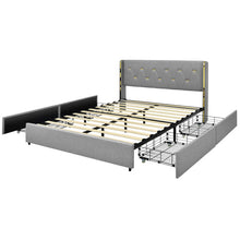 Load image into Gallery viewer, Bed Frame Mattress Foundation with 4 Storage Drawers
