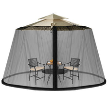 Load image into Gallery viewer, 8-12 Feet Patio Umbrella Table Mesh Screen Cover Mosquito Netting-Black
