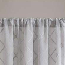 Load image into Gallery viewer, Madison Park Irina Diamond Sheer Window Curtain -95" Panel MP40-2334 By Olliix

