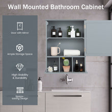 Load image into Gallery viewer, Wall Mounted and Mirrored Bathroom Cabinet-Gray
