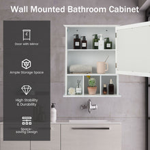 Load image into Gallery viewer, Wall Mounted and Mirrored Bathroom Cabinet-White
