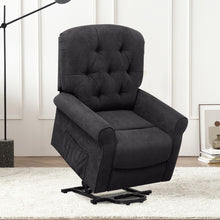 Load image into Gallery viewer, Recliner Chair Sofa for Elderly with Side Pocket and Remote Control-Black
