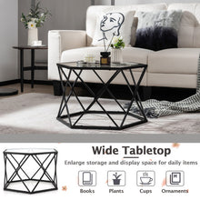 Load image into Gallery viewer, Modern Accent Geometric Glass Coffee Table-Black
