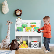 Load image into Gallery viewer, Kids Wooden Bookshelf Bookcase Children Toy Storage Cabinet Organizer White

