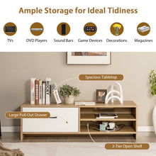 Load image into Gallery viewer, TV Stand for with 2 Open Shelf and Drawe for 55-Inch TV
