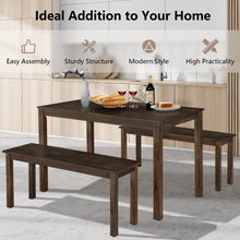 Load image into Gallery viewer, 3 Pieces Modern Studio Collection Table Dining Set -Coffee
