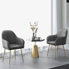 Load image into Gallery viewer, Accent Upholstered Arm Chair with Steel Gold Legs-Gray
