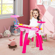 Load image into Gallery viewer, 24-Key Piano Keyboard DJ Drum Combination with Microphone and MP3-Pink
