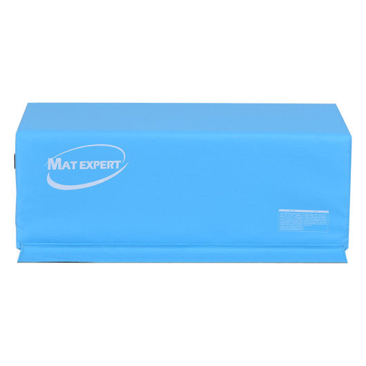 Gymnastics Plyometric Trapezoid Foam Vaulting Jumping Box-Blue