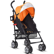 Load image into Gallery viewer, Folding Lightweight Baby Toddler Umbrella Travel Stroller-Orange
