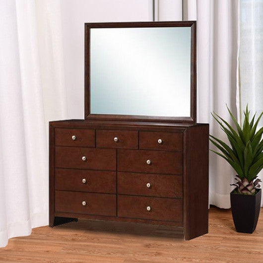 Home Luxury 9 Drawers Dresser Mirror Storage Cabinet Set