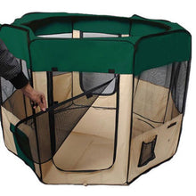 Load image into Gallery viewer, 60&quot;Pet Dog Kennel Fence Puppy Soft Playpen Exercise Folding Crate W/Bag Zip-GN
