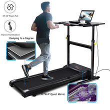 Load image into Gallery viewer, Standing Electric Treadmill with Adjustable Tabletop
