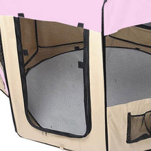 Load image into Gallery viewer, 60&quot;Pet Dog Kennel Fence Puppy Soft Playpen Exercise Folding Crate W/Bag Zip-pink
