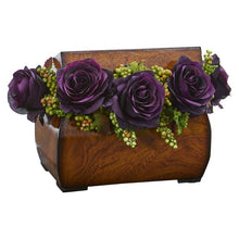 Load image into Gallery viewer, Roses Artificial Arrangement in Decorative Chest
