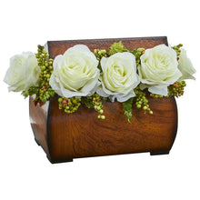 Load image into Gallery viewer, Roses Artificial Arrangement in Decorative Chest

