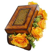 Load image into Gallery viewer, Roses Artificial Arrangement in Decorative Chest
