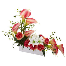 Load image into Gallery viewer, Mixed Lily and Rose Artificial Arrangement

