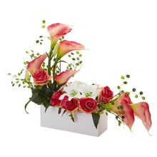 Load image into Gallery viewer, Mixed Lily and Rose Artificial Arrangement
