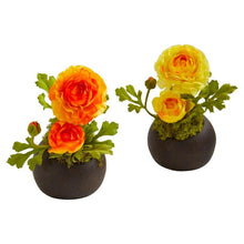 Load image into Gallery viewer, Ranunculus Artificial Arrangement (Set of 2)

