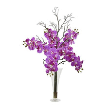 Load image into Gallery viewer, 38" Elegant Phalaenopsis Orchid Artificial Arrangement in Flared Vase
