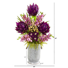 Load image into Gallery viewer, 43" Mixed Floral and Orchid Artificial Arrangement

