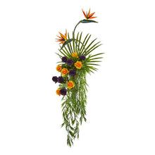 Load image into Gallery viewer, Rose, Bird of Paradise and Fan Palm Artificial Arrangement in Urn
