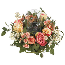 Load image into Gallery viewer, Rose Candelabrum Silk Flower Arrangement
