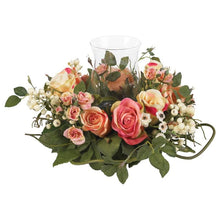 Load image into Gallery viewer, Rose Candelabrum Silk Flower Arrangement
