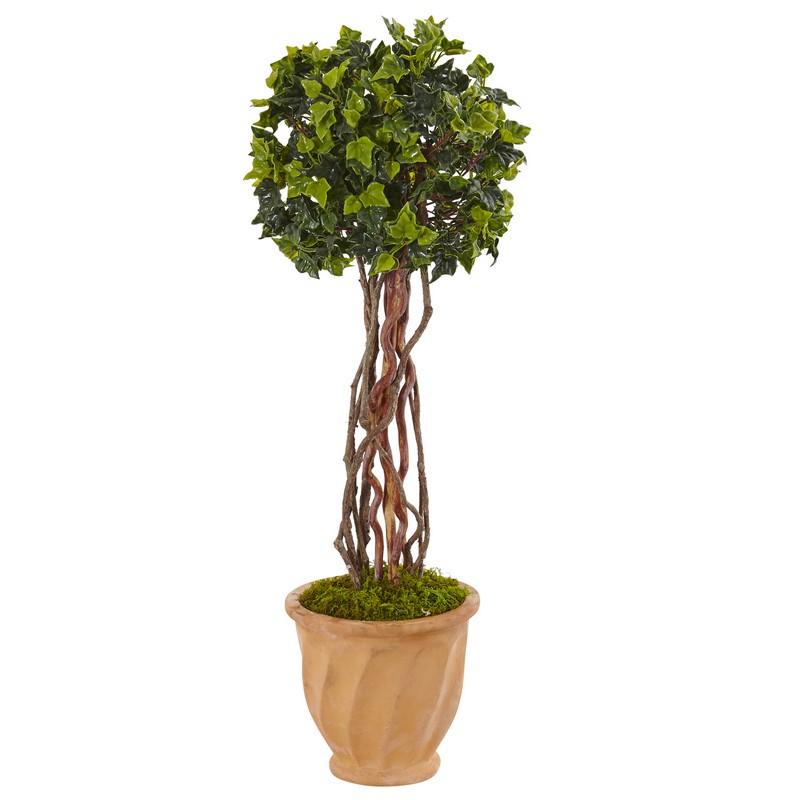 3'English Ivy Tree in Terracotta Planter UV Resistant (Indoor/Outdoor)