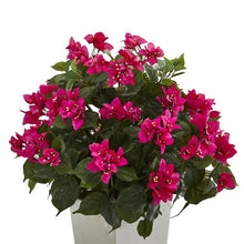 Load image into Gallery viewer, Bougainvillea Artificial Plant in White Tower Planter
