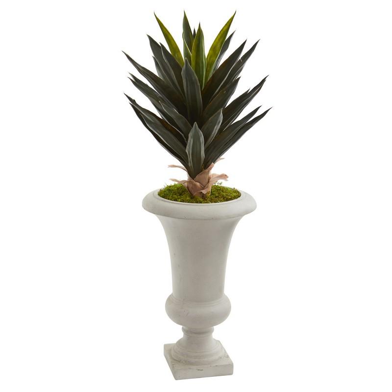 Agave Artificial Plant in Sand Urn