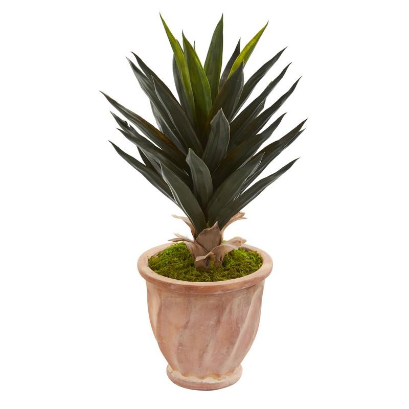 Agave Artificial Plant in Terra Cotta Planter