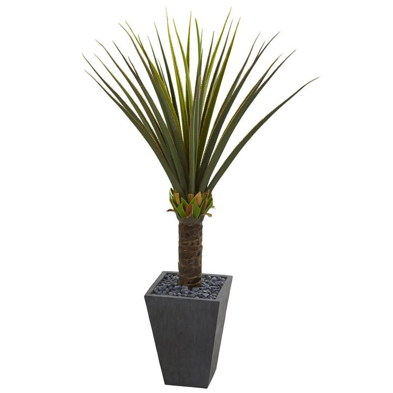 Agave Artificial Plant in Slate Finished Planter
